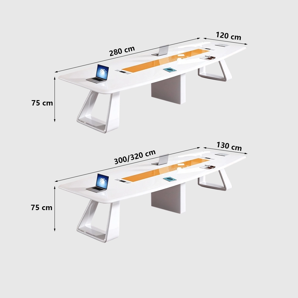 Stylish Panel-Based Conference Table-Maoters Stylish Lacquered Conference Table - Maoters