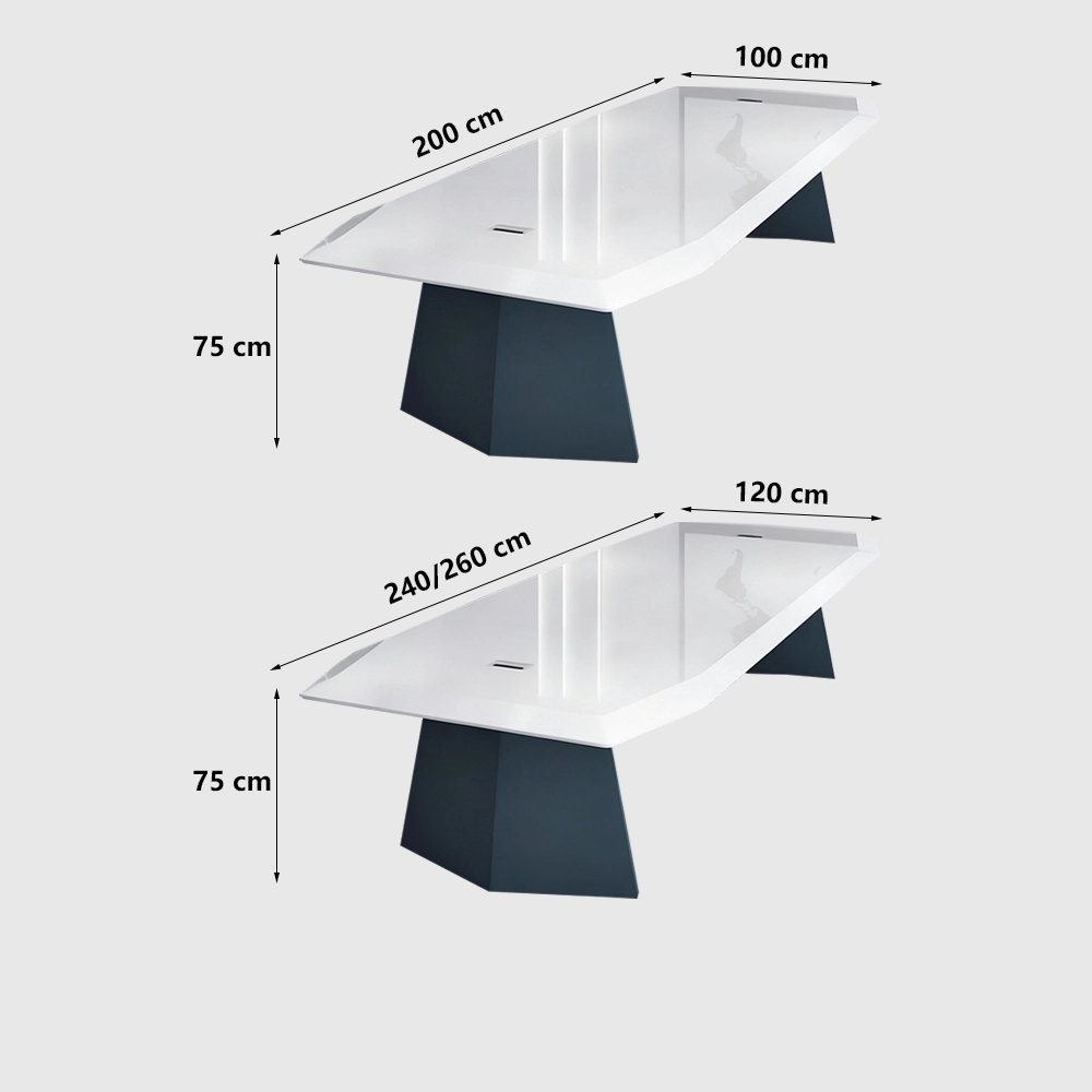 Stylish Large White Painted Conference and Multi-Person Office Desk Stylish Large White Painted Conference and Multi-Person Office Desk