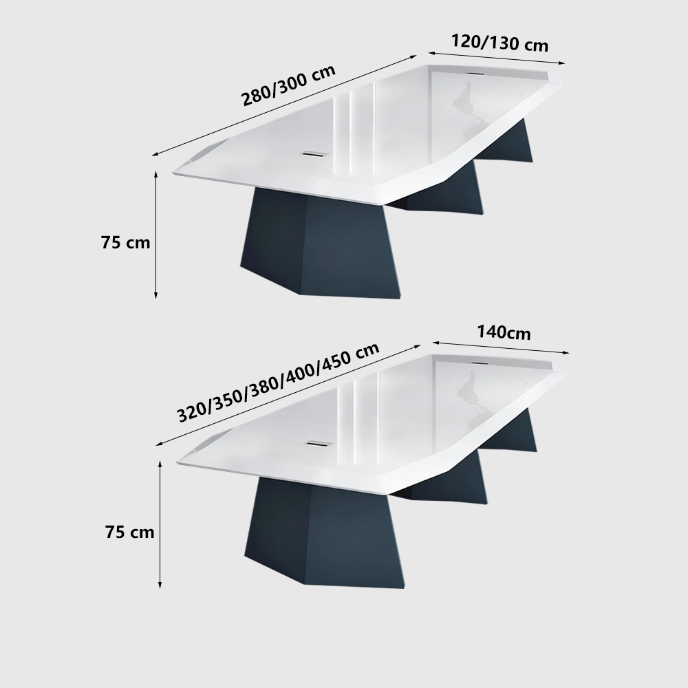 Stylish Large White Painted Conference and Multi-Person Office Desk Stylish Large White Painted Conference and Multi-Person Office Desk