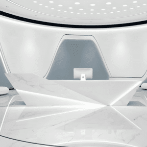 Stylish Reception Desk with Register Counter Storage - L120 X W60 X H100 CM