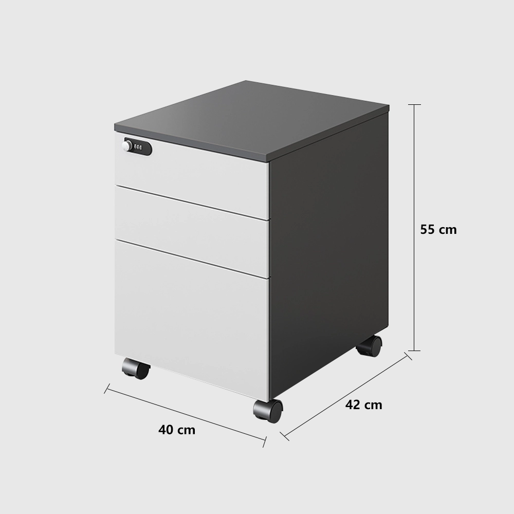 Three Drawers Movable Cabinet with Lock Three Drawers Movable Cabinet with Lock