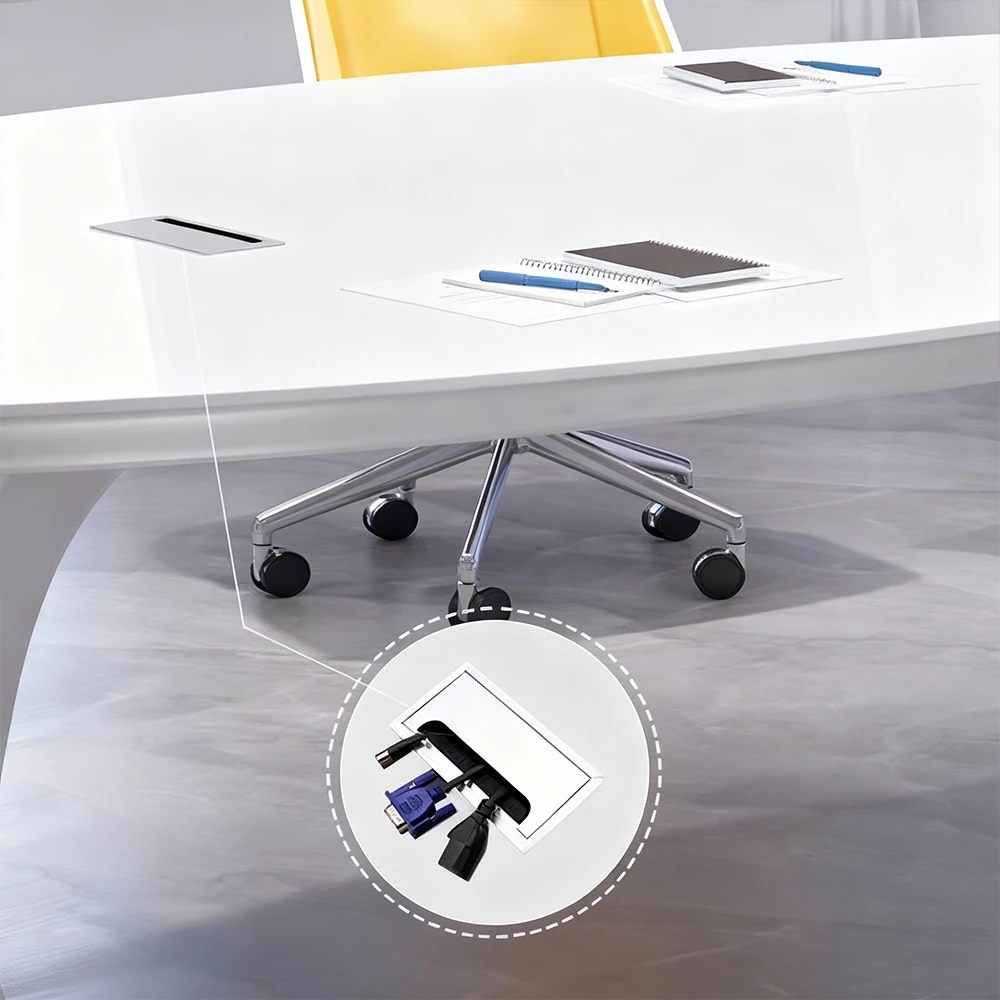 White Oval Small Negotiation Table White Oval Small Negotiation Table