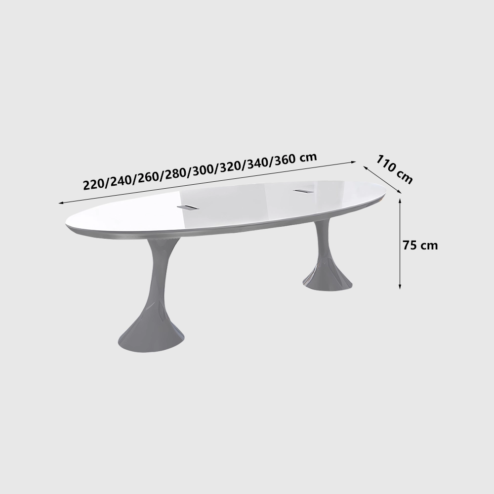 White Oval Small Negotiation Table White Oval Small Negotiation Table