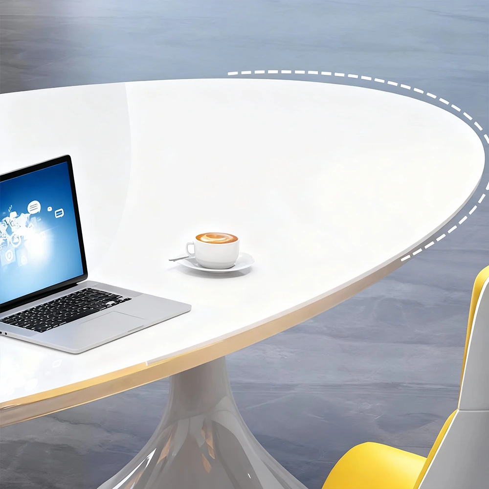 White Oval Small Negotiation Table White Oval Small Negotiation Table