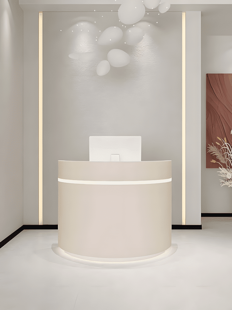 White Reception Counter LED with Lights