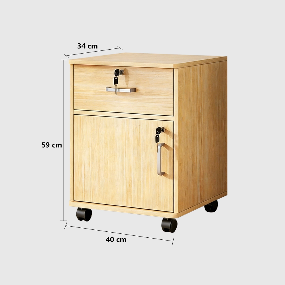 Wooden Office File Cabinet with Lock - Maoters Wooden Office File Cabinet with Lock - Maoters