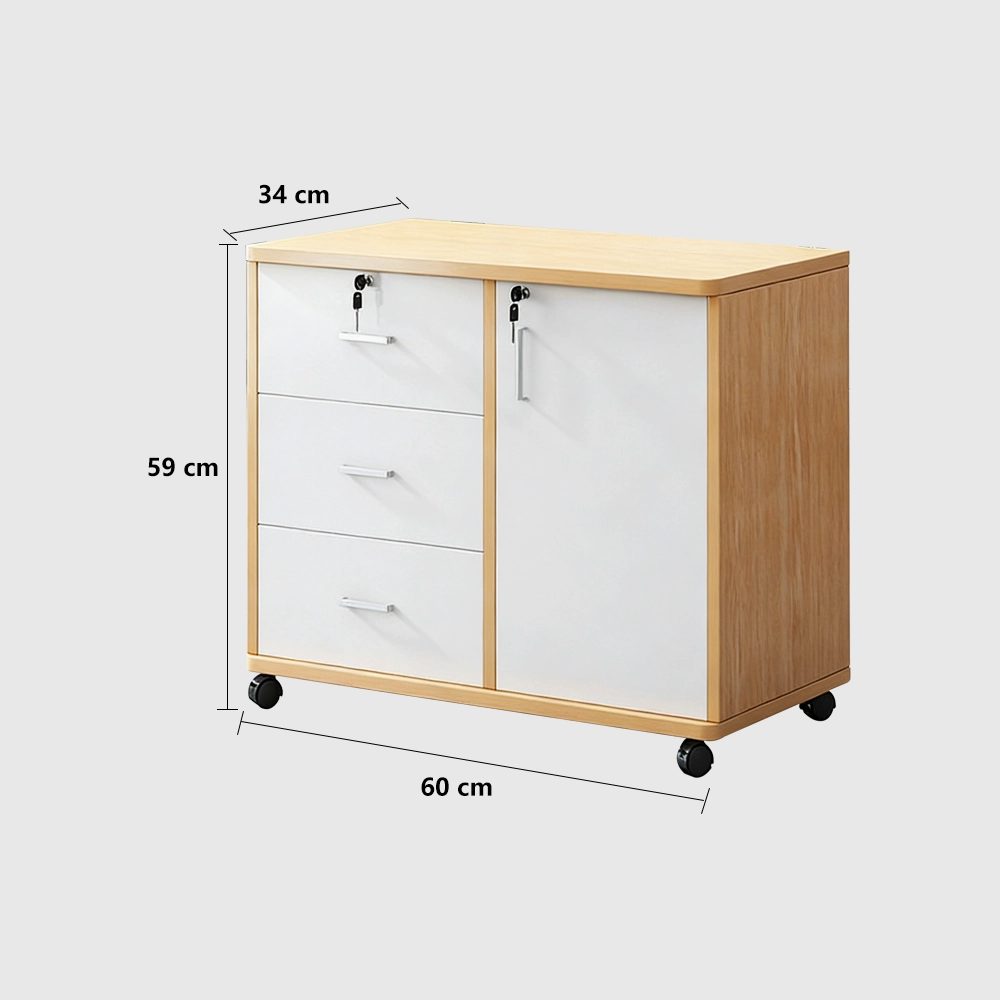 Wooden Office File Cabinet with Lock - Maoters Wooden Office File Cabinet with Lock - Maoters