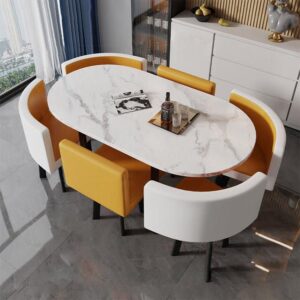 Oval White Conference Table Simple Modern - Maoters