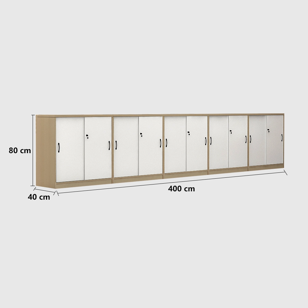 Office Storage Cabinet - Wooden Sliding Doors Office Storage Cabinet - Wooden Sliding Doors