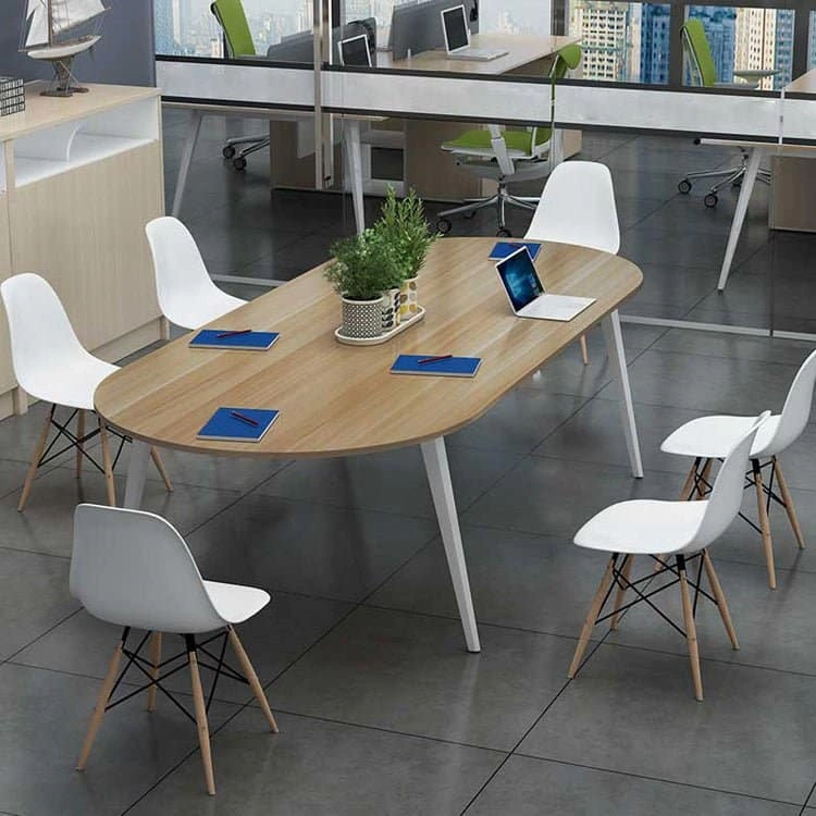 White Oval Conference Table - Maoters