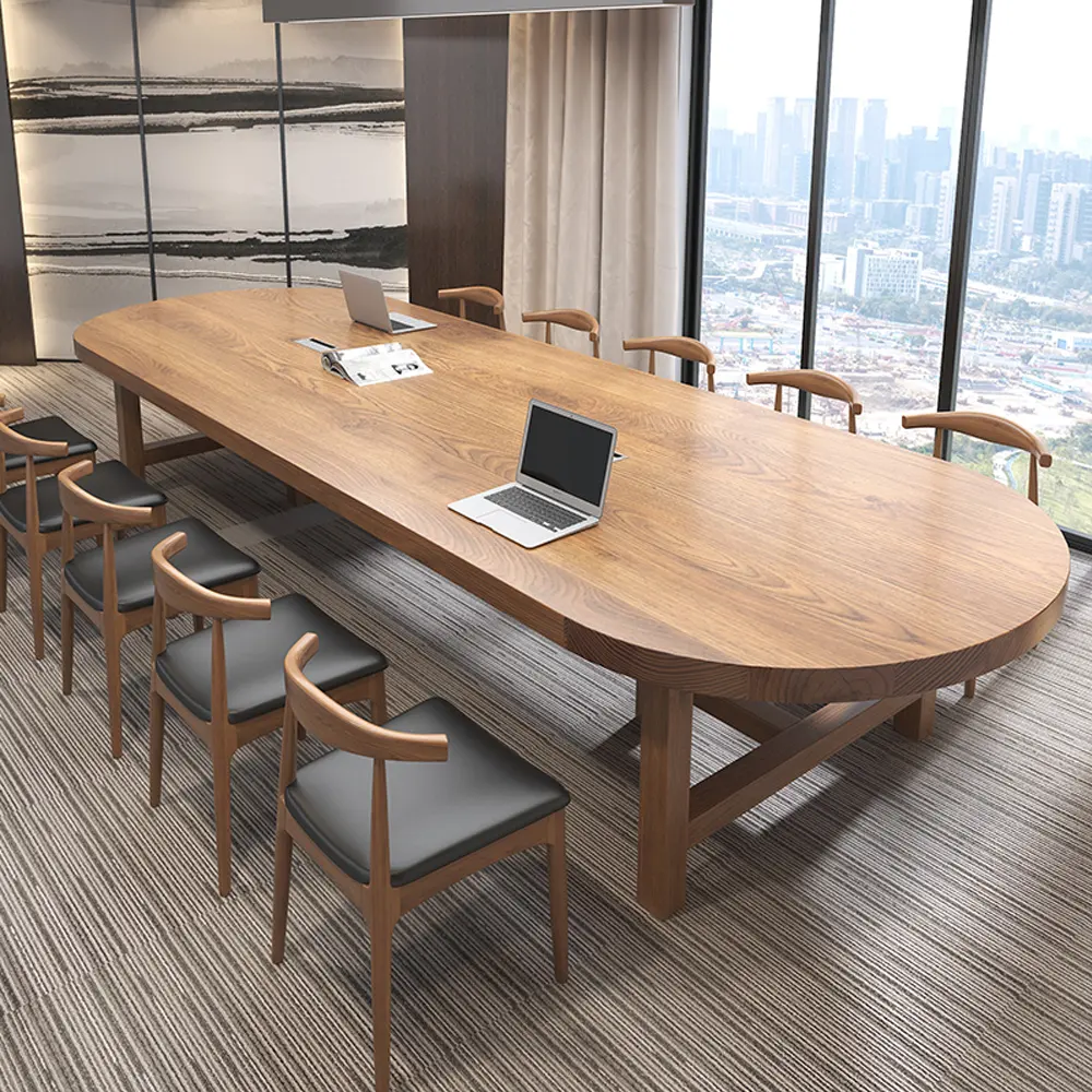 Solid Wood Elegant Oval Conference Table Solid Wood Elegant Oval Conference Table