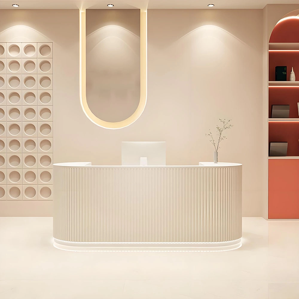 Cream Style Cashier Desk - Boutique Counter