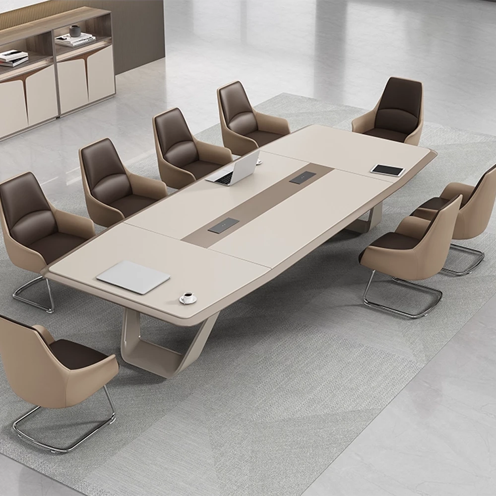 Modern Light Luxury Lacquer Conference Table Modern Light Luxury Lacquer Conference Table