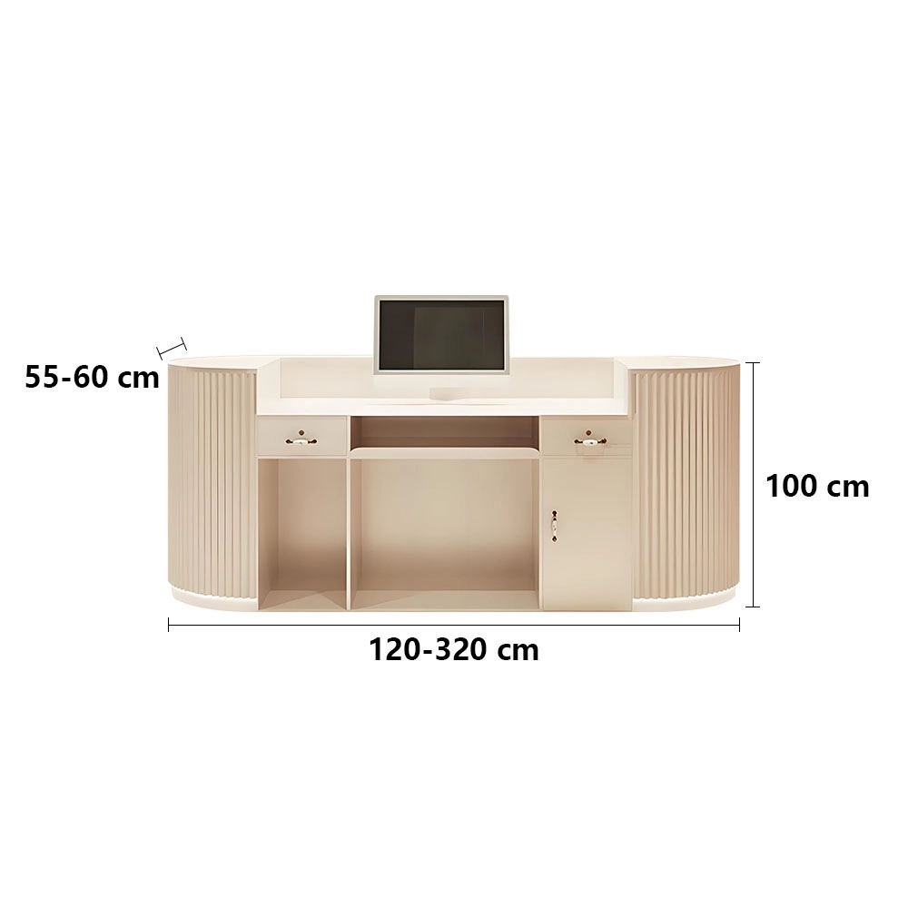 Cream Style Cashier Desk - Boutique Counter