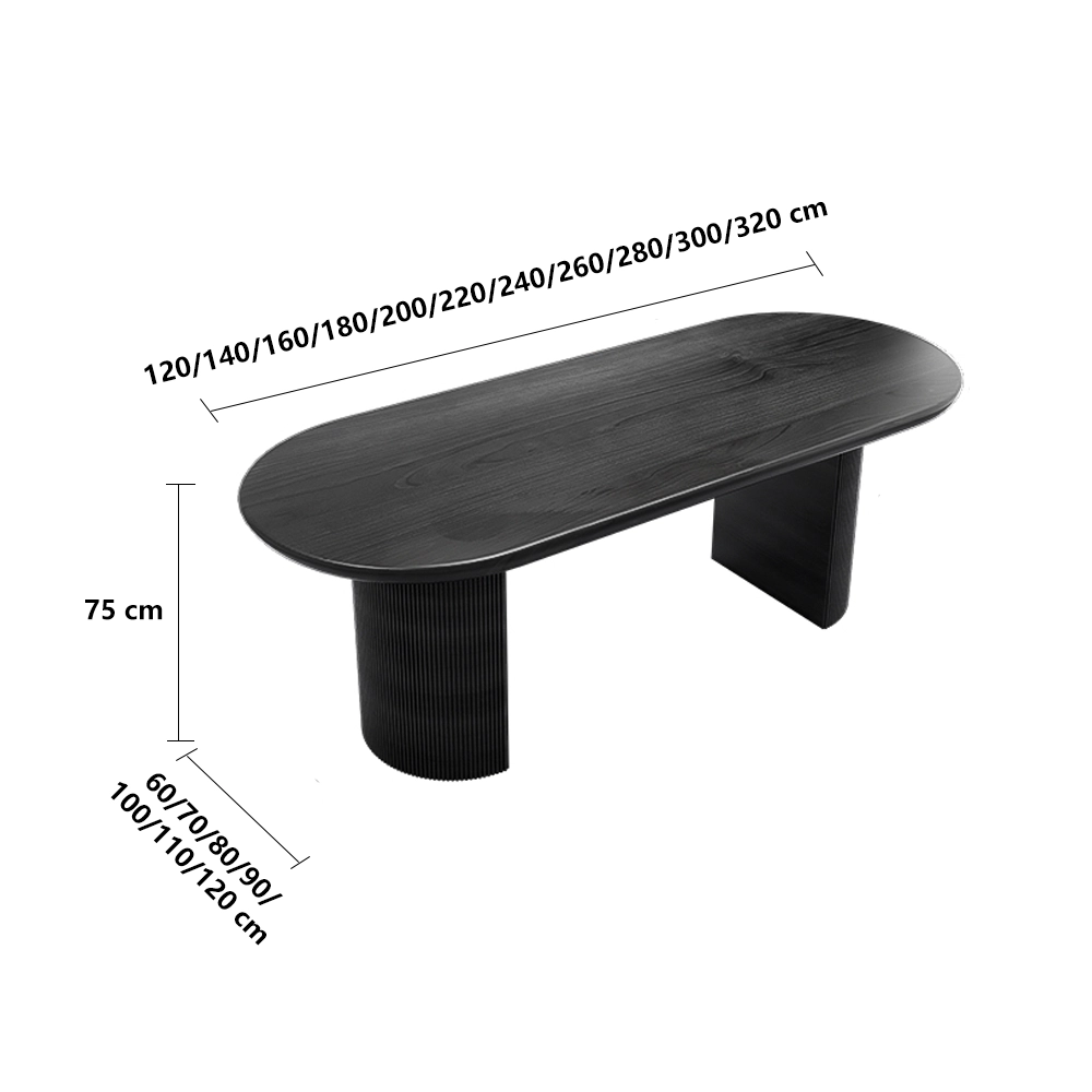 Solid Wood Oval Simple Creative Conference Table - Maoters