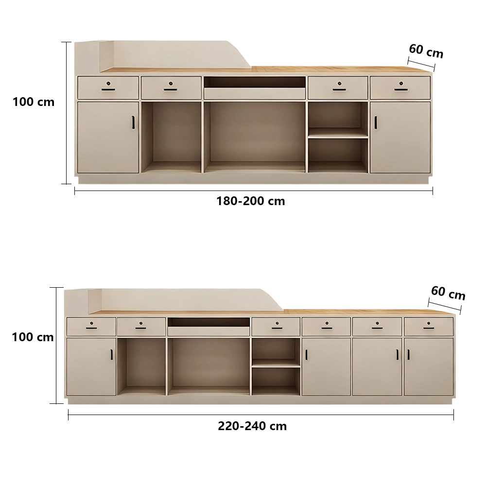 Rustic Wood Reception Desk - Salon & Yoga Studio Counter Rustic Wood Reception Desk - Salon & Yoga Studio Counter