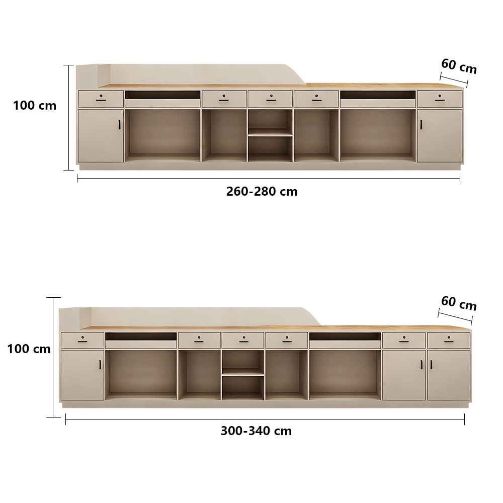 Rustic Wood Reception Desk - Salon & Yoga Studio Counter Rustic Wood Reception Desk - Salon & Yoga Studio Counter