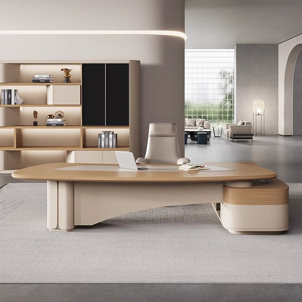 L Shaped Desk with Storage - Maoters