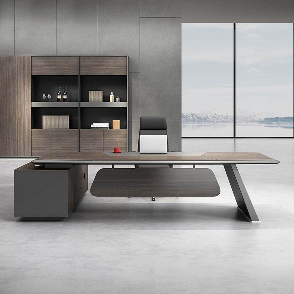 Lacquered Laminate Executive Desk - Maoters