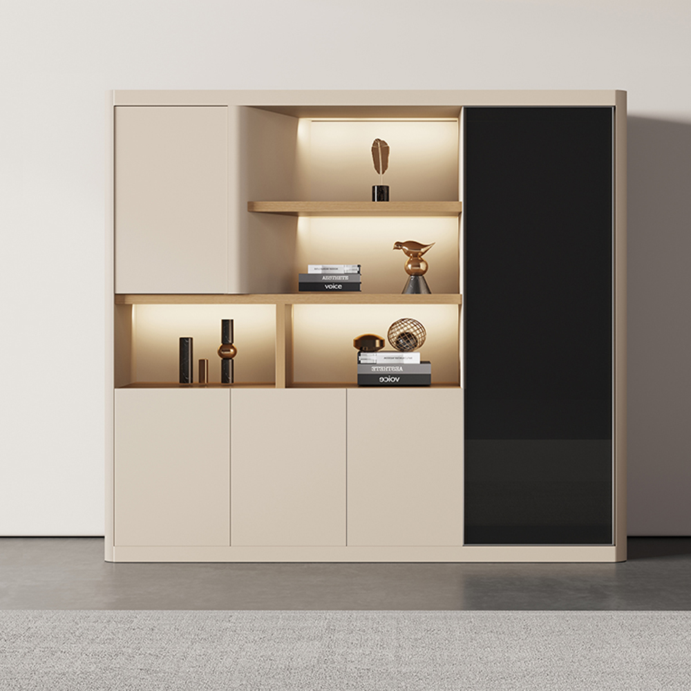 L Shaped Desk with Storage - Maoters