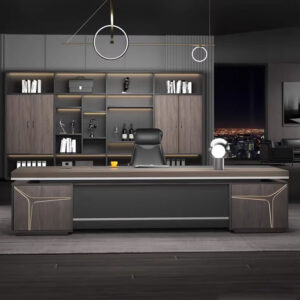 Luxurious Corne wood Executive Desk - L300 x W160 x H75 CM