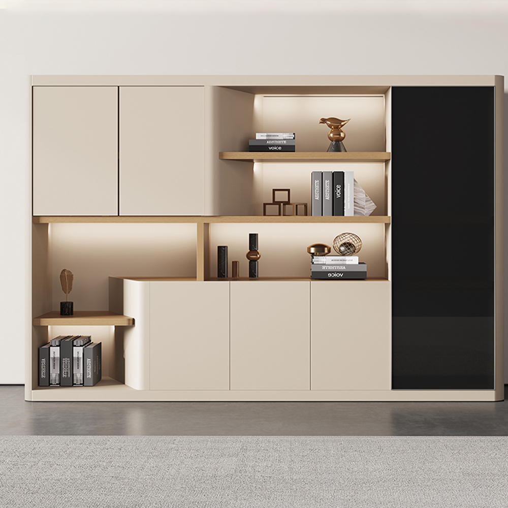 L Shaped Desk with Storage - Maoters