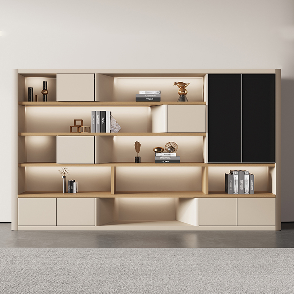 L Shaped Desk with Storage - Maoters