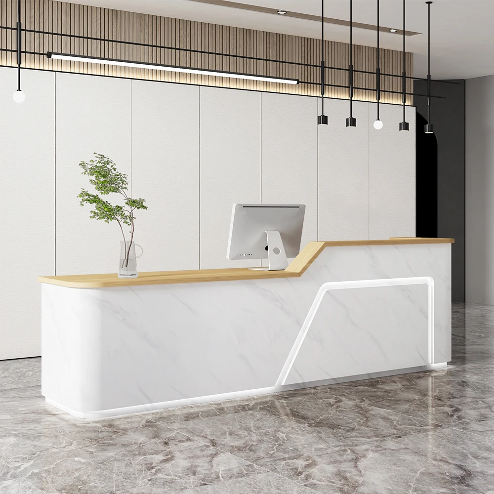 Curved Cashier Front Desk Counter - Maoters