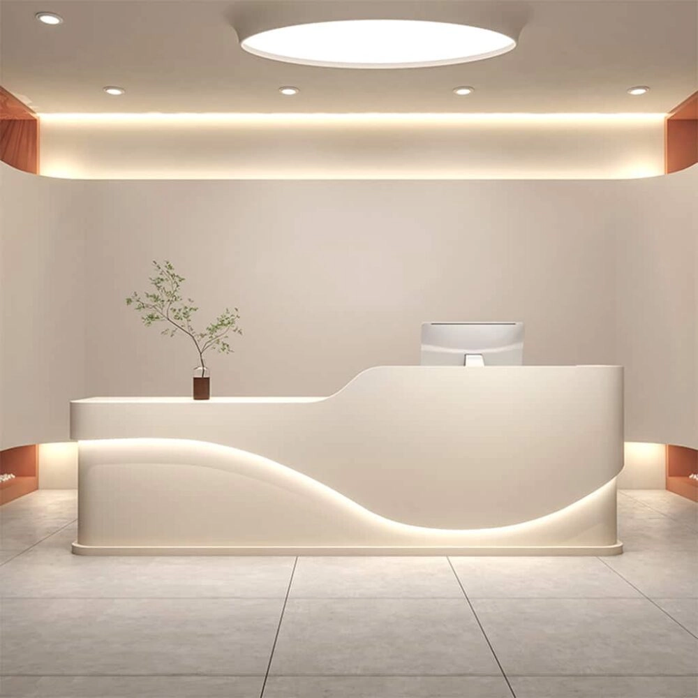 米白色 Fashion Service Reception Desk - Maoters