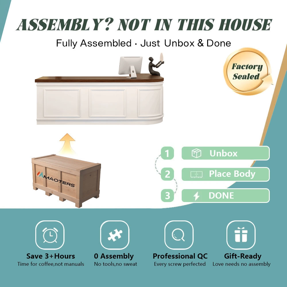 Wooden Boutique Counter - Cashier Desk