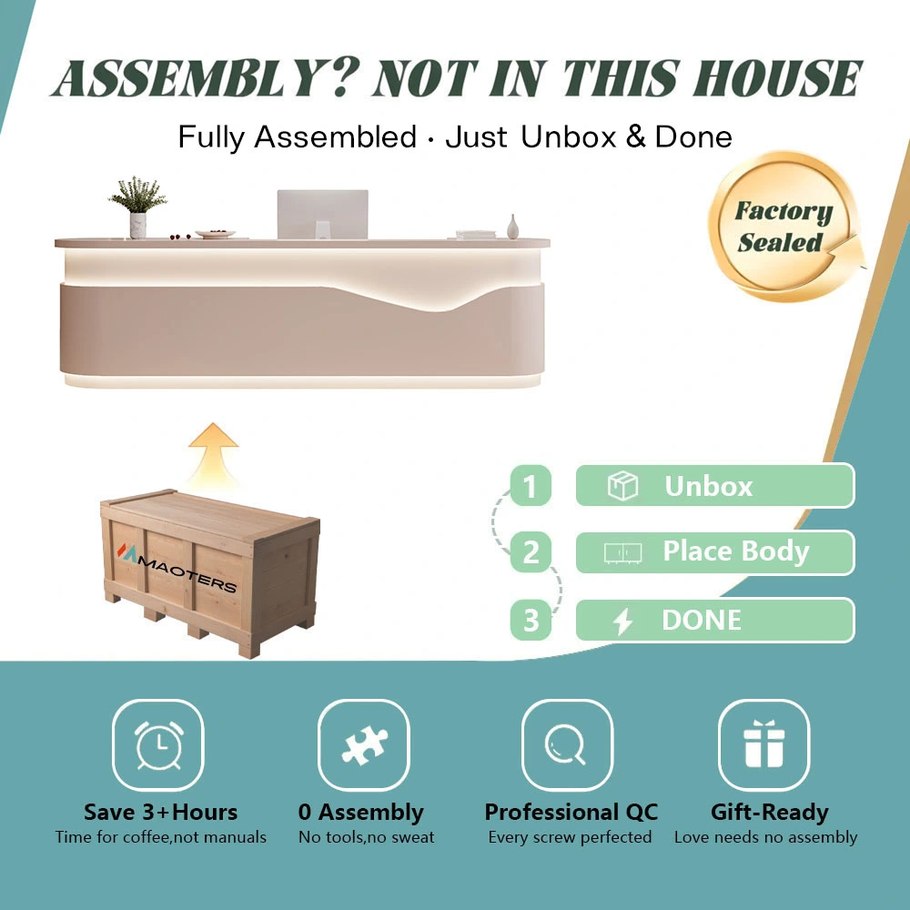 Simple and Stylish Rectangular Reception Desk - Maoters Simple and Stylish Rectangular Reception Desk - Maoters