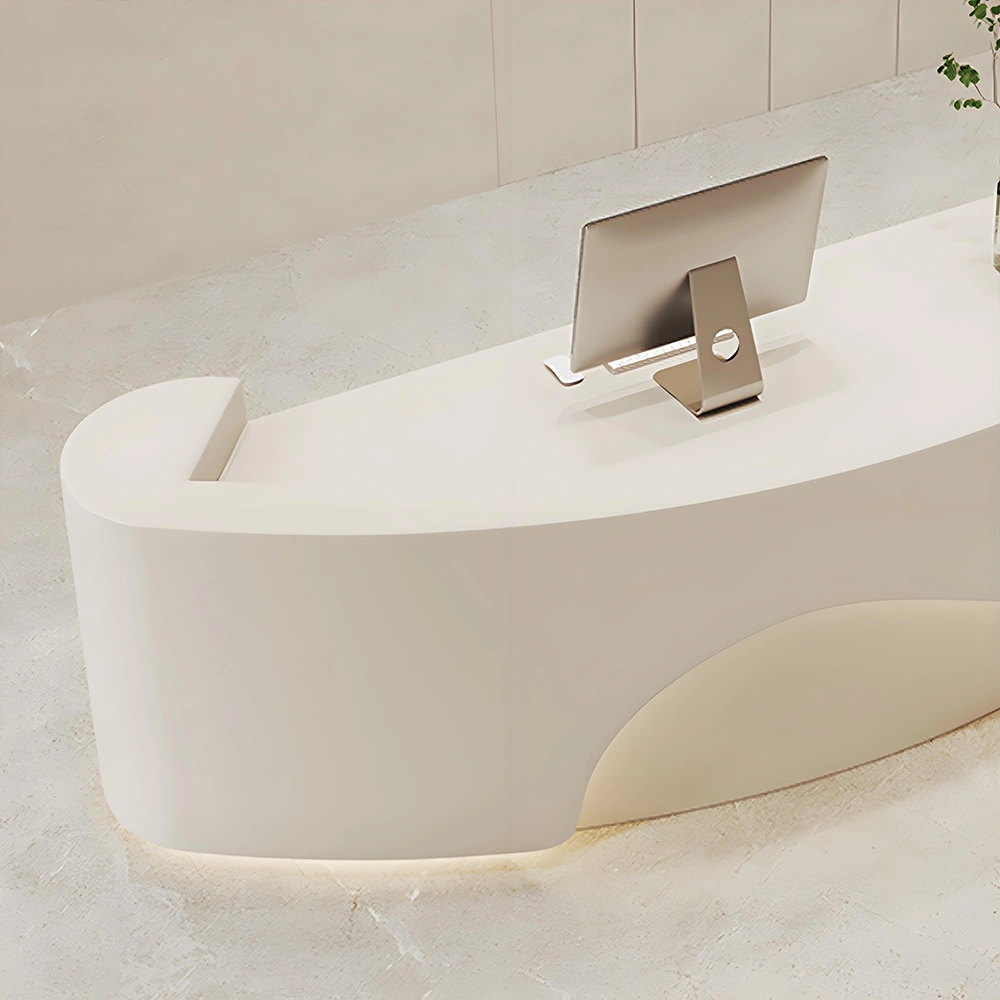 Curved Front Desk for Commercial Spaces Curved Front Desk for Commercial Spaces