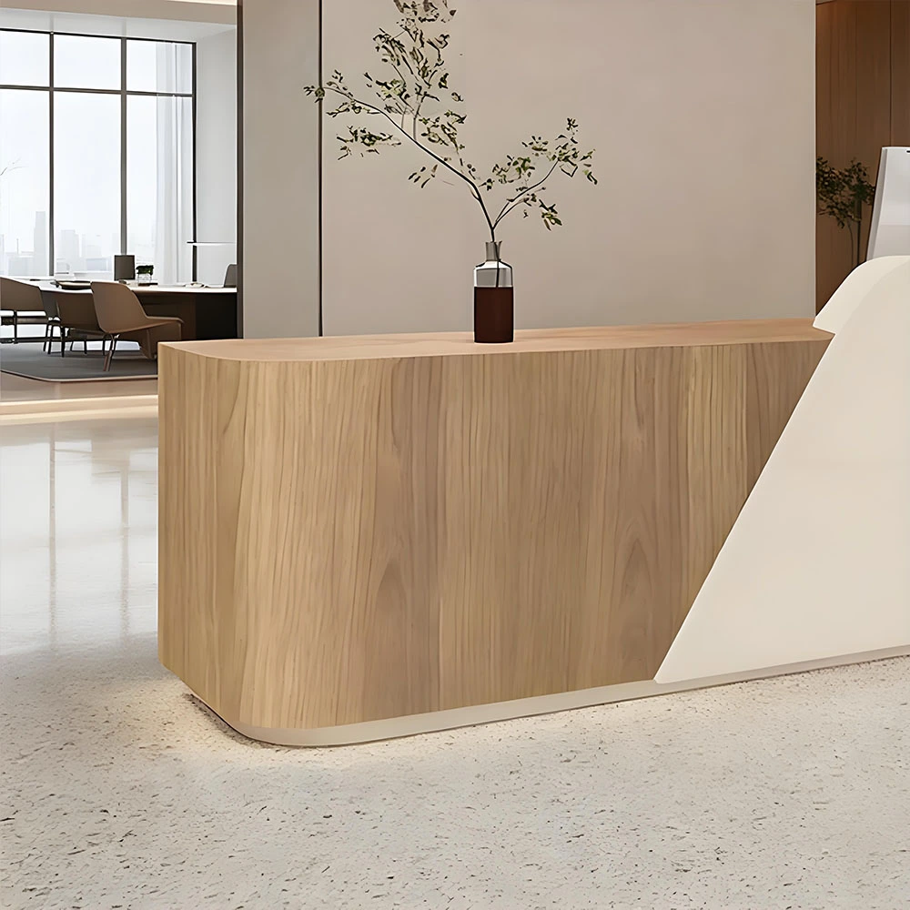 Rustic Wood Reception Desk - Salon & Yoga Studio Counter Rustic Wood Reception Desk - Salon & Yoga Studio Counter