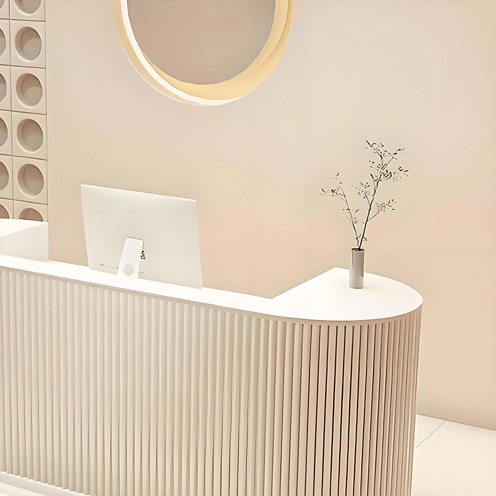 Cream Style Cashier Desk - Boutique Counter