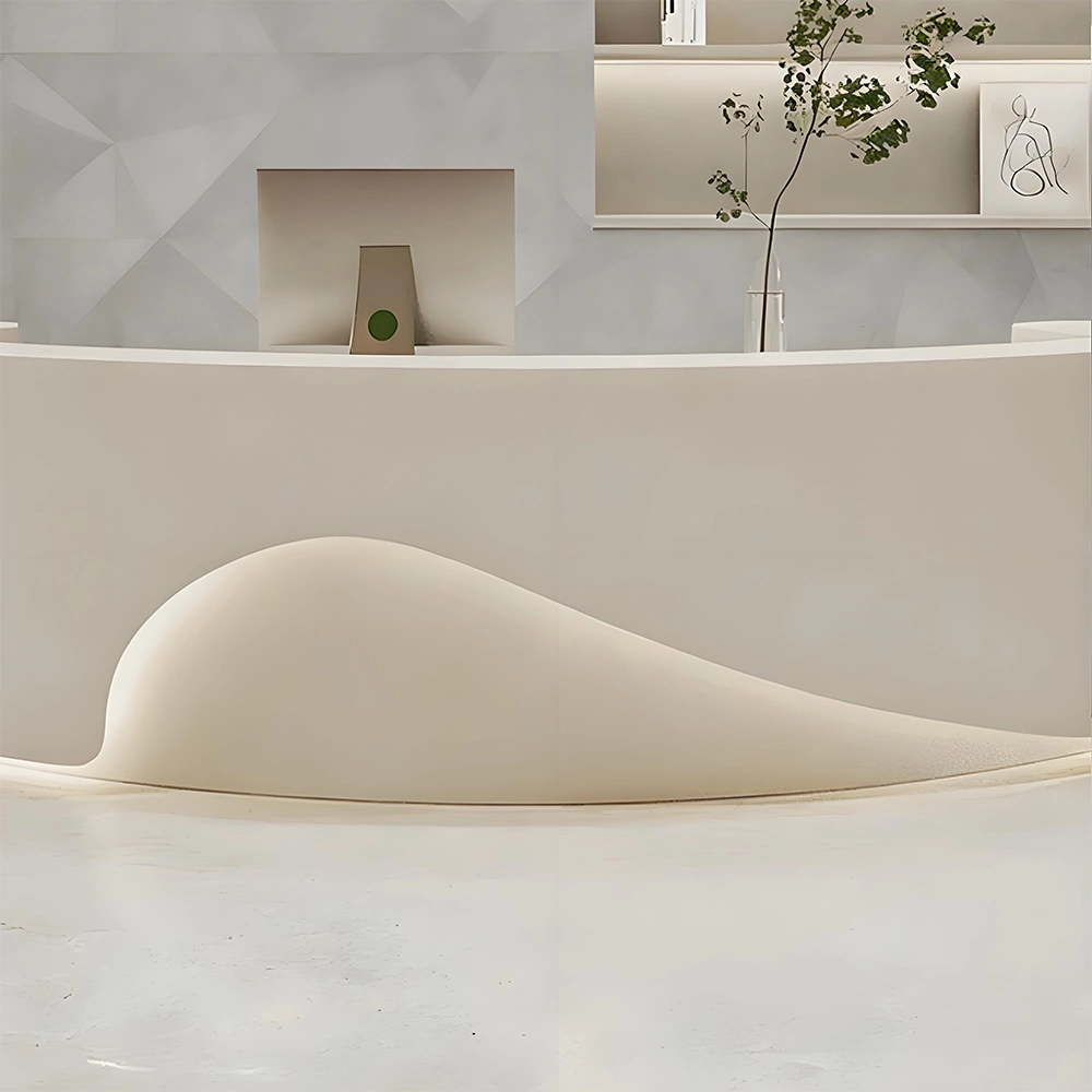 Curved Front Desk for Commercial Spaces Curved Front Desk for Commercial Spaces