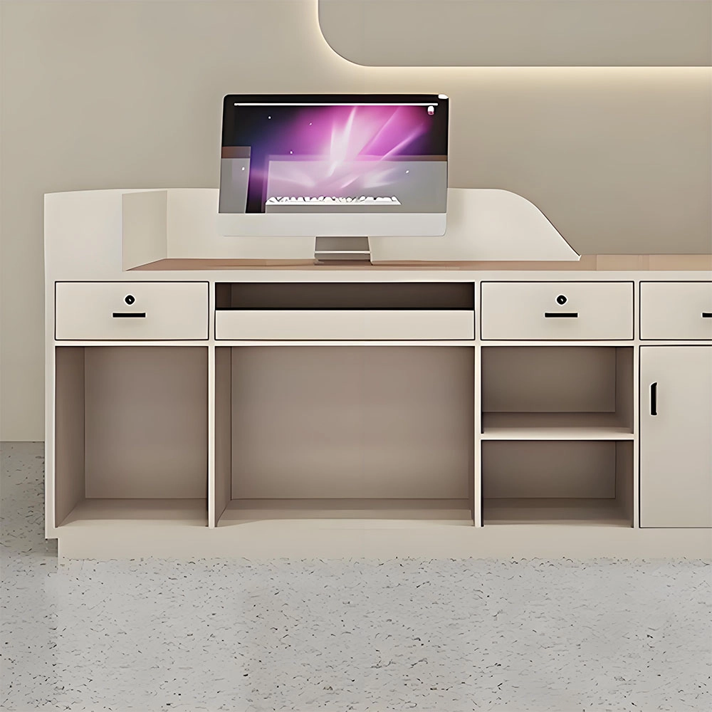 Rustic Wood Reception Desk - Salon & Yoga Studio Counter Rustic Wood Reception Desk - Salon & Yoga Studio Counter