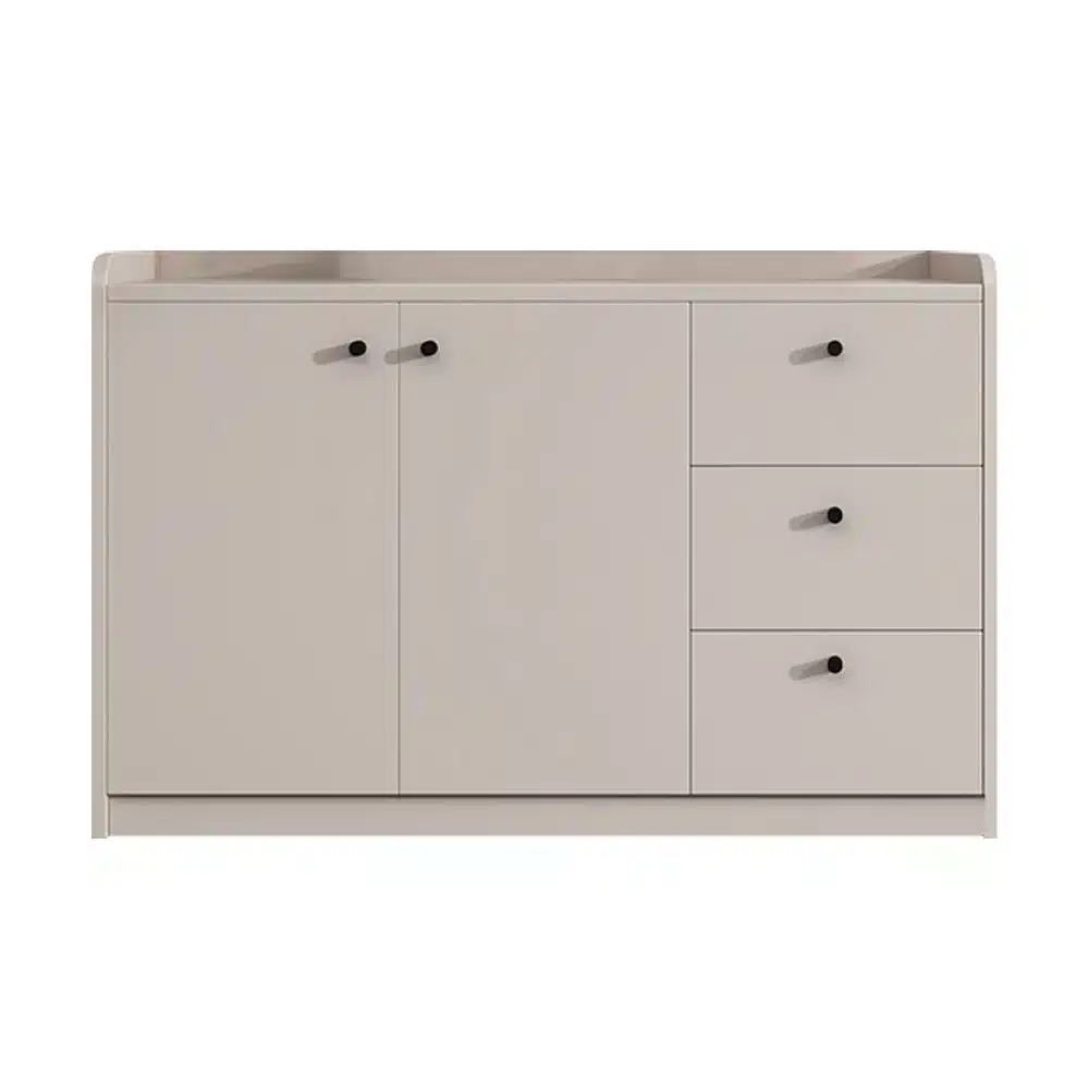 Office Credenza with File Drawers - Wood Storage Cabinet & Workspace Desk