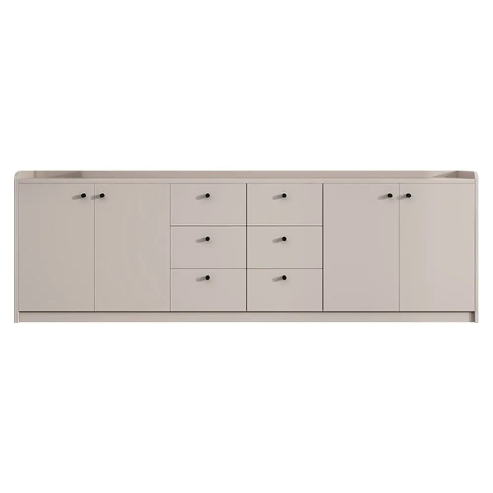 Office Credenza with File Drawers - Wood Storage Cabinet & Workspace Desk