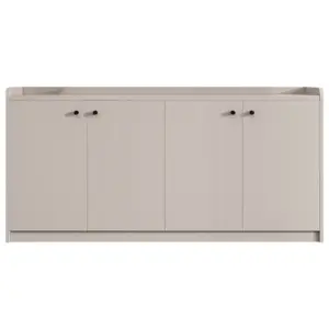 Office Credenza with File Drawers - Wood Storage Cabinet & Workspace Desk