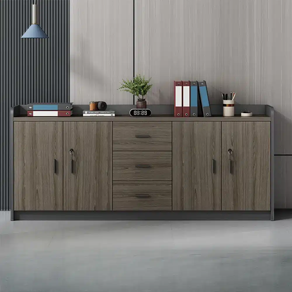 Space-Saving Low Profile File Cabinets with Locking Drawers for Office Organization