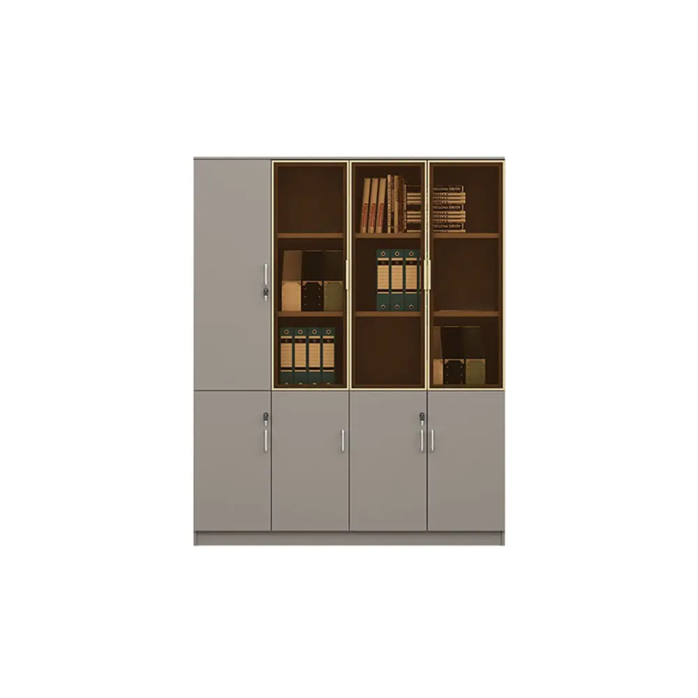 未标题-10 Modern Office Storage Cabinet with Lock - Data Organizer & Low Profile Filing Credenza