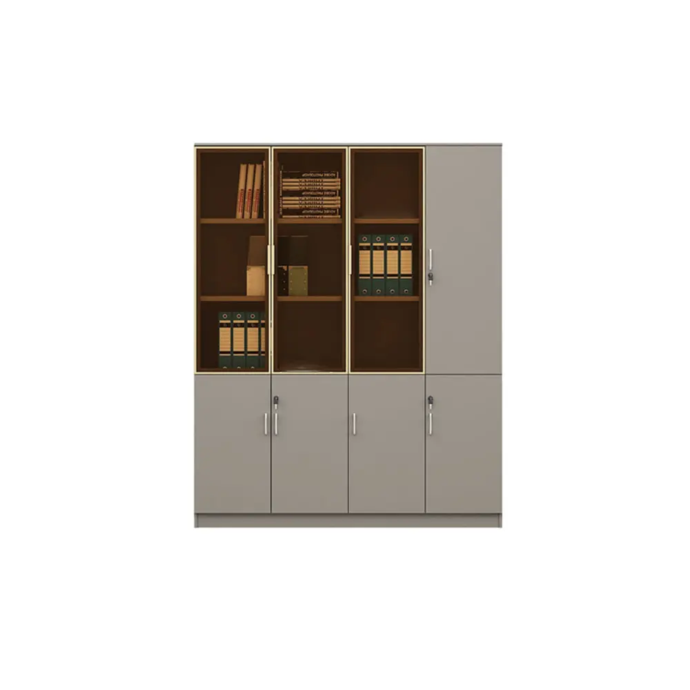 未标题-11 Modern Office Storage Cabinet with Lock - Data Organizer & Low Profile Filing Credenza