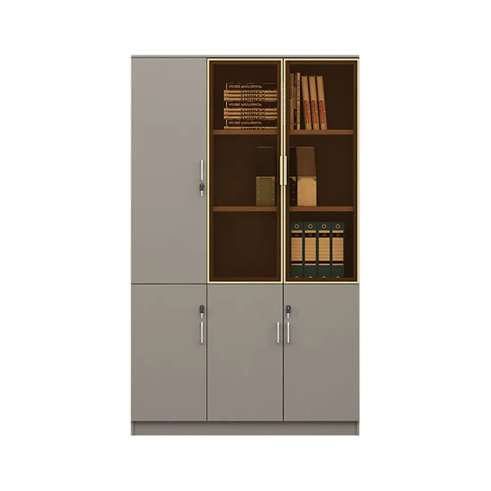 未标题-12 Modern Office Storage Cabinet with Lock - Data Organizer & Low Profile Filing Credenza