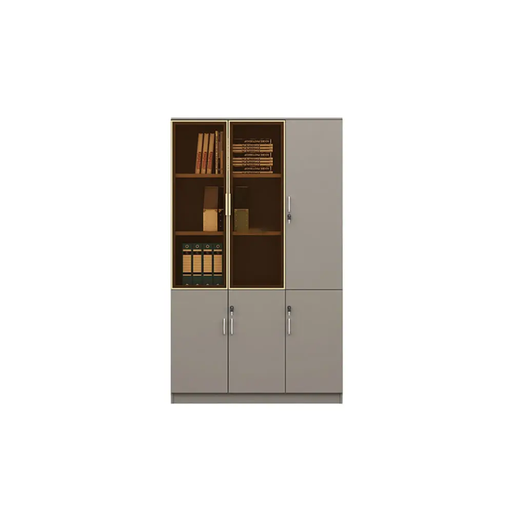 未标题-13 Modern Office Storage Cabinet with Lock - Data Organizer & Low Profile Filing Credenza
