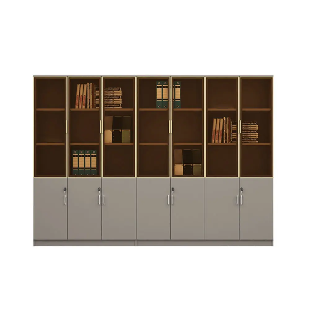 未标题-2 Modern Office Storage Cabinet with Lock - Data Organizer & Low Profile Filing Credenza