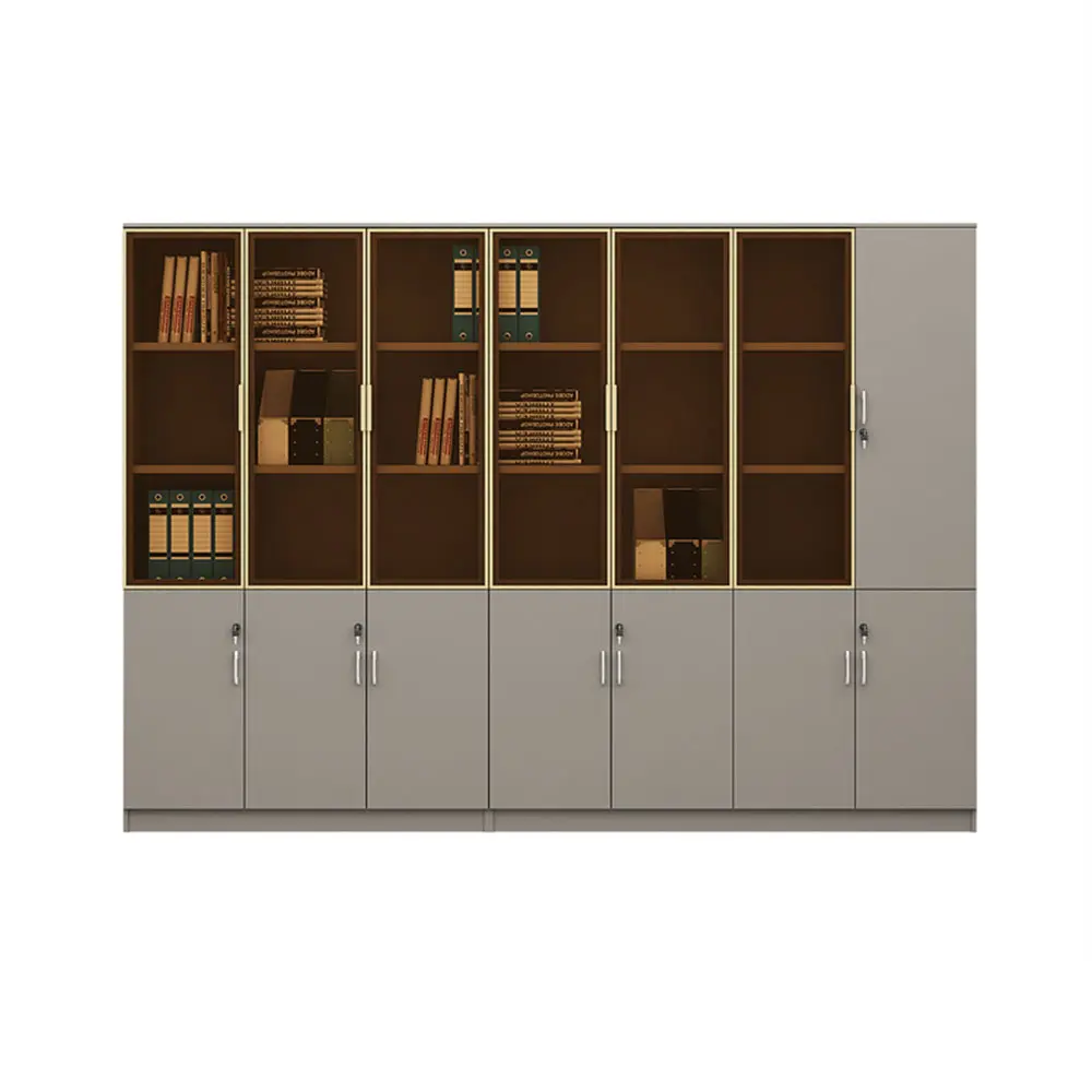 未标题-3 Modern Office Storage Cabinet with Lock - Data Organizer & Low Profile Filing Credenza