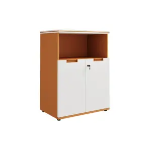 Modern Wood Office Credenza | Sideboard with File Drawers & Storage Compartments
