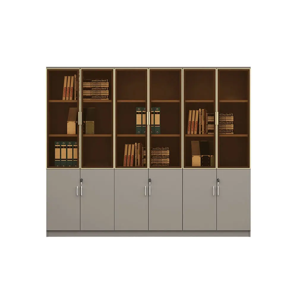 未标题-4 Modern Office Storage Cabinet with Lock - Data Organizer & Low Profile Filing Credenza