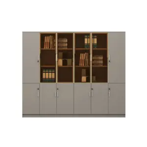 Modern Office Storage Cabinet with Lock - Data Organizer & Low Profile Filing Credenza