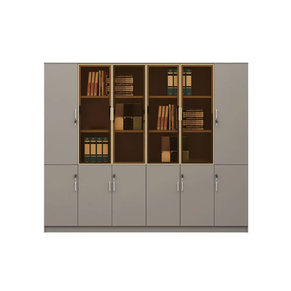 未标题-6 Modern Office Storage Cabinet with Lock - Data Organizer & Low Profile Filing Credenza